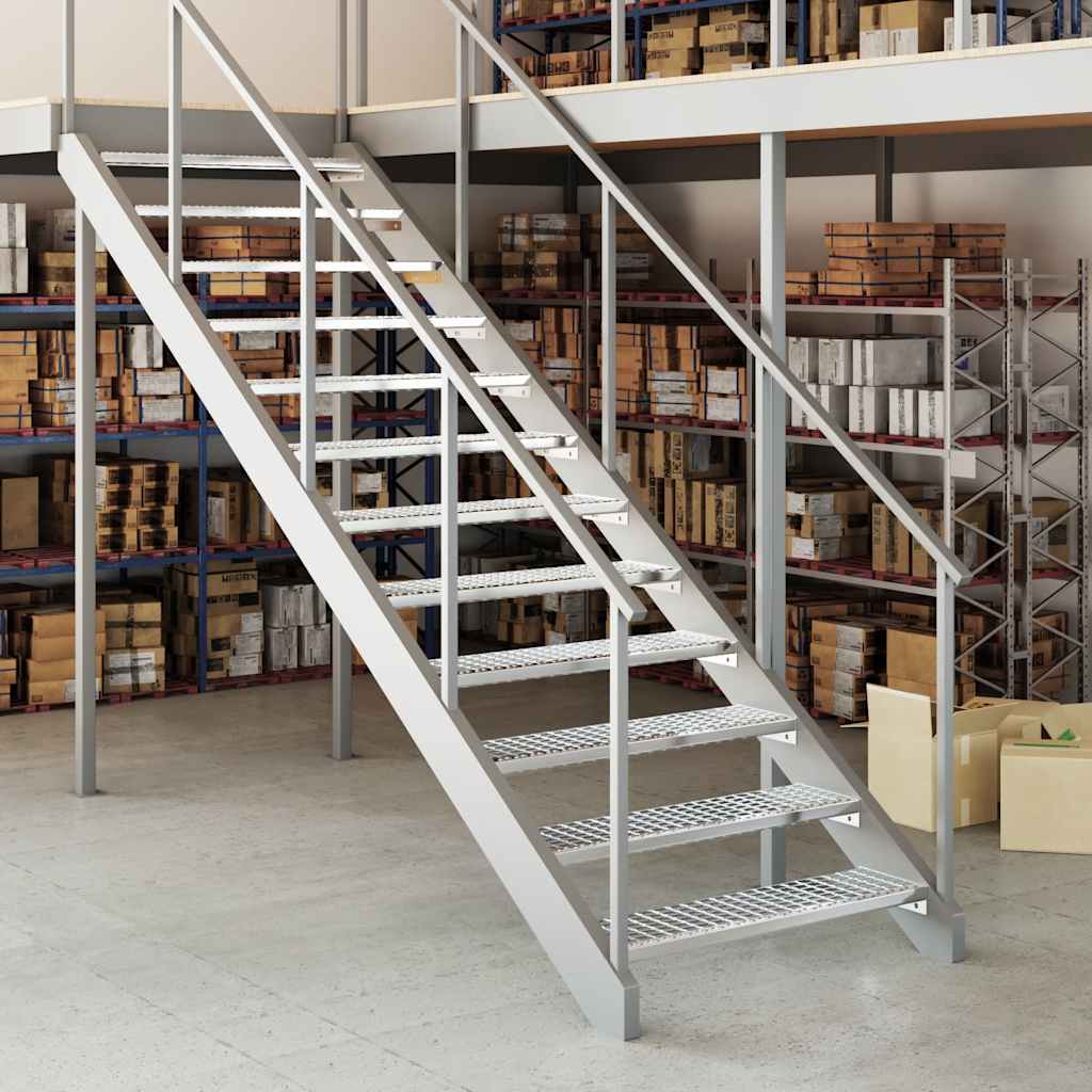 Vidaxl Step Step Grid 90x24x7 cm Acier galvanisé