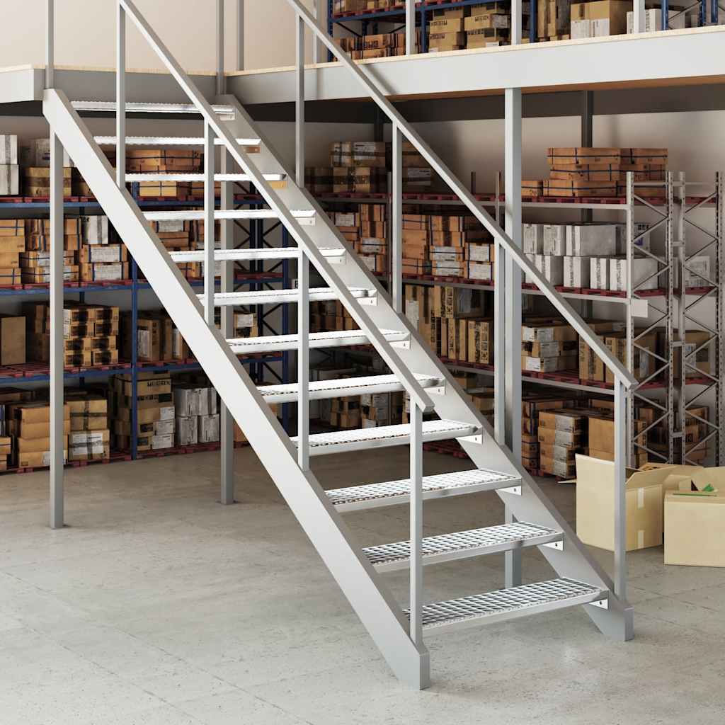 Vidaxl Step Step Grid 90x24x7 cm Acier galvanisé