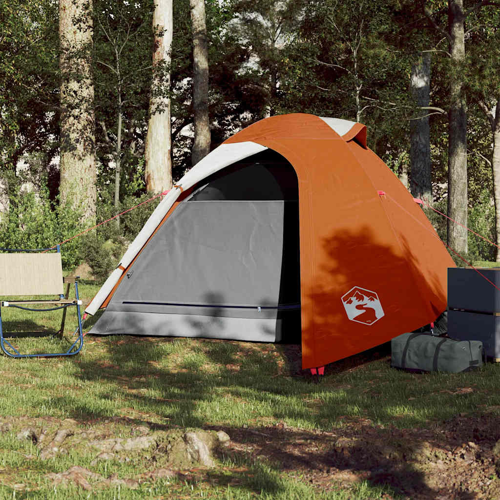Tente dôme VidaXL 3 personnes imperméable orange