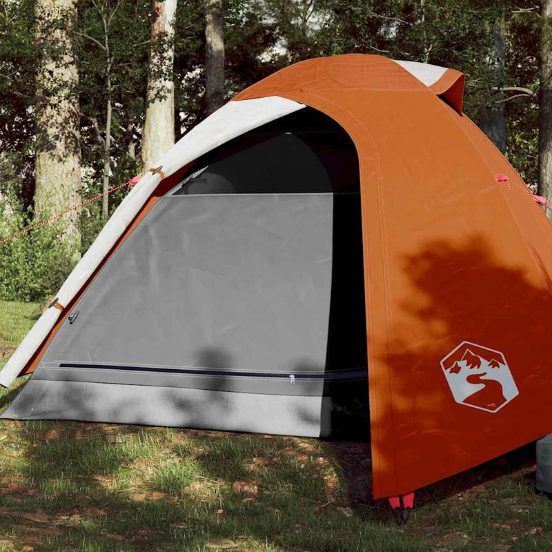 Tente dôme VidaXL 3 personnes imperméable orange