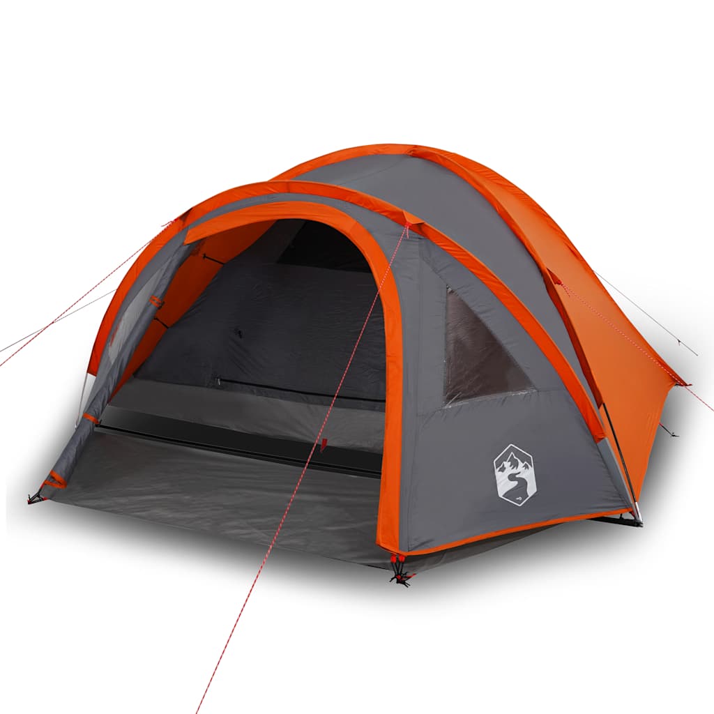 Tente dôme VidaXL 4 personnes imperméable orange