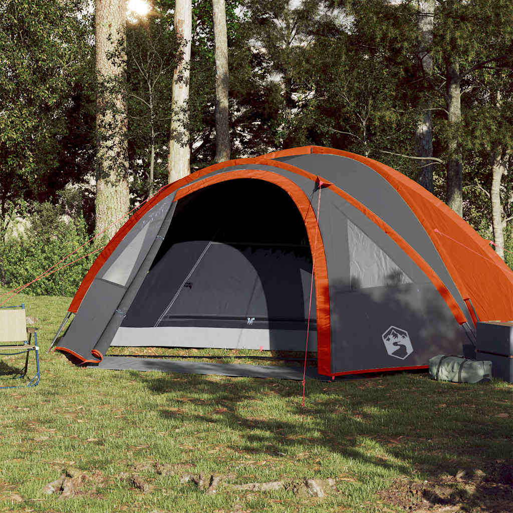 Tente dôme VidaXL 4 personnes imperméable orange