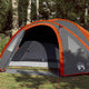 Tente dôme VidaXL 4 personnes imperméable orange