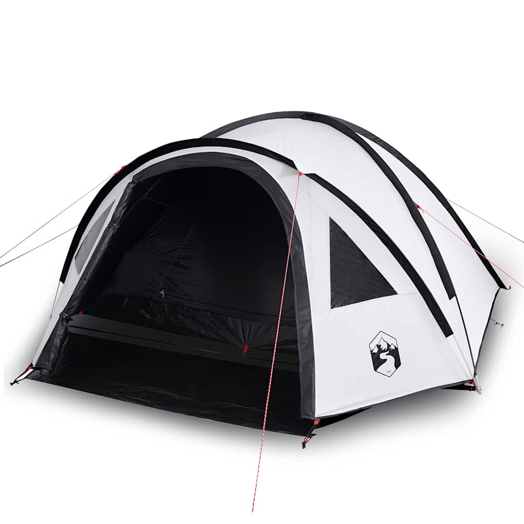 Vidaxl dome tente 4 personnes imperméables tissu damnant blanc