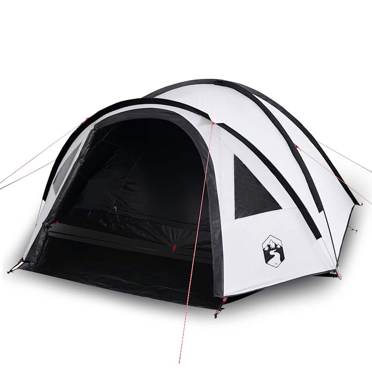 Vidaxl dome tente 4 personnes imperméables tissu damnant blanc