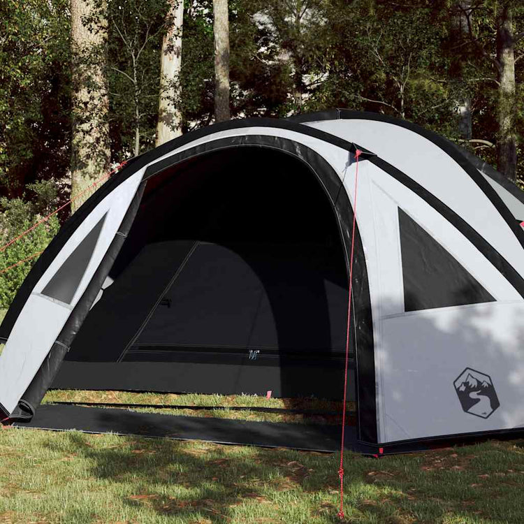 Vidaxl dome tente 4 personnes imperméables tissu damnant blanc