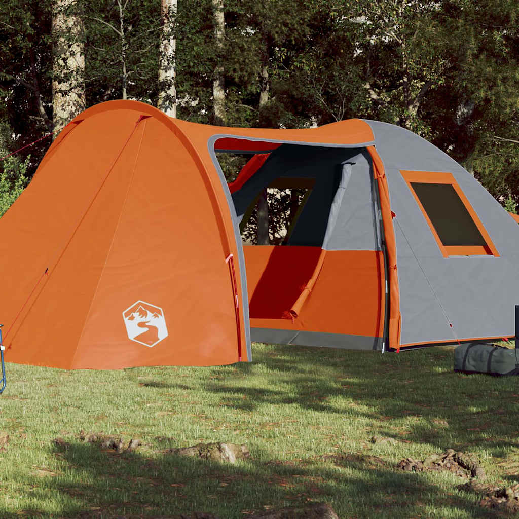 Tente dôme VidaXL 6 personnes imperméable orange