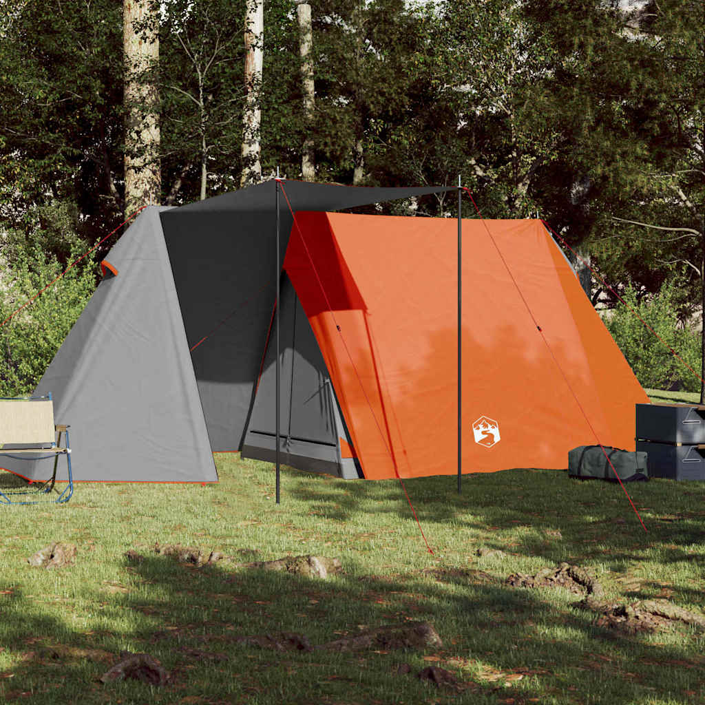 Vidaxl Tent 3 Person étanche gris et orange