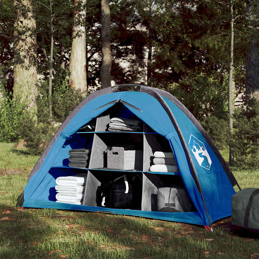 VidaXL tente de rangement 9 compartiments imperméable bleu