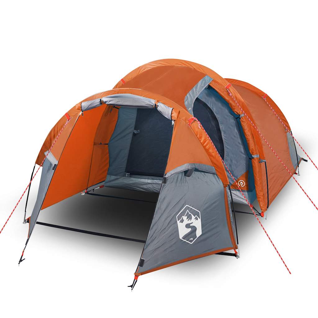 Tente tunnel Vidaxl 3 personnes imperméable orange