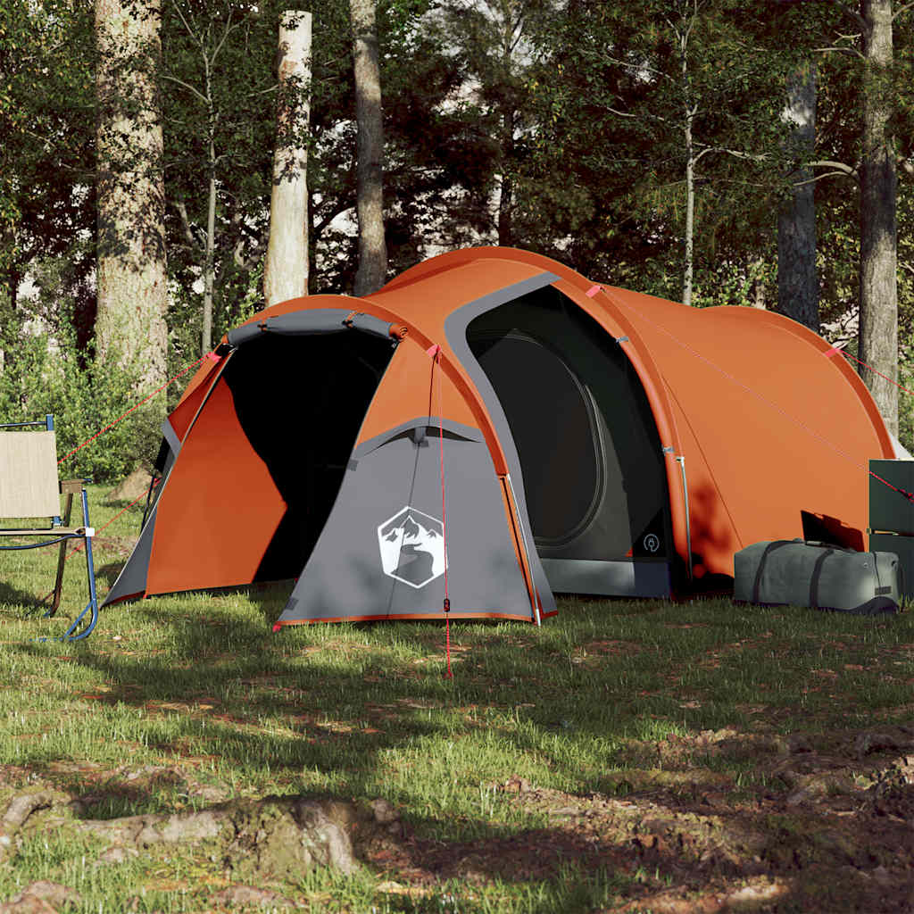 Tente tunnel Vidaxl 3 personnes imperméable orange