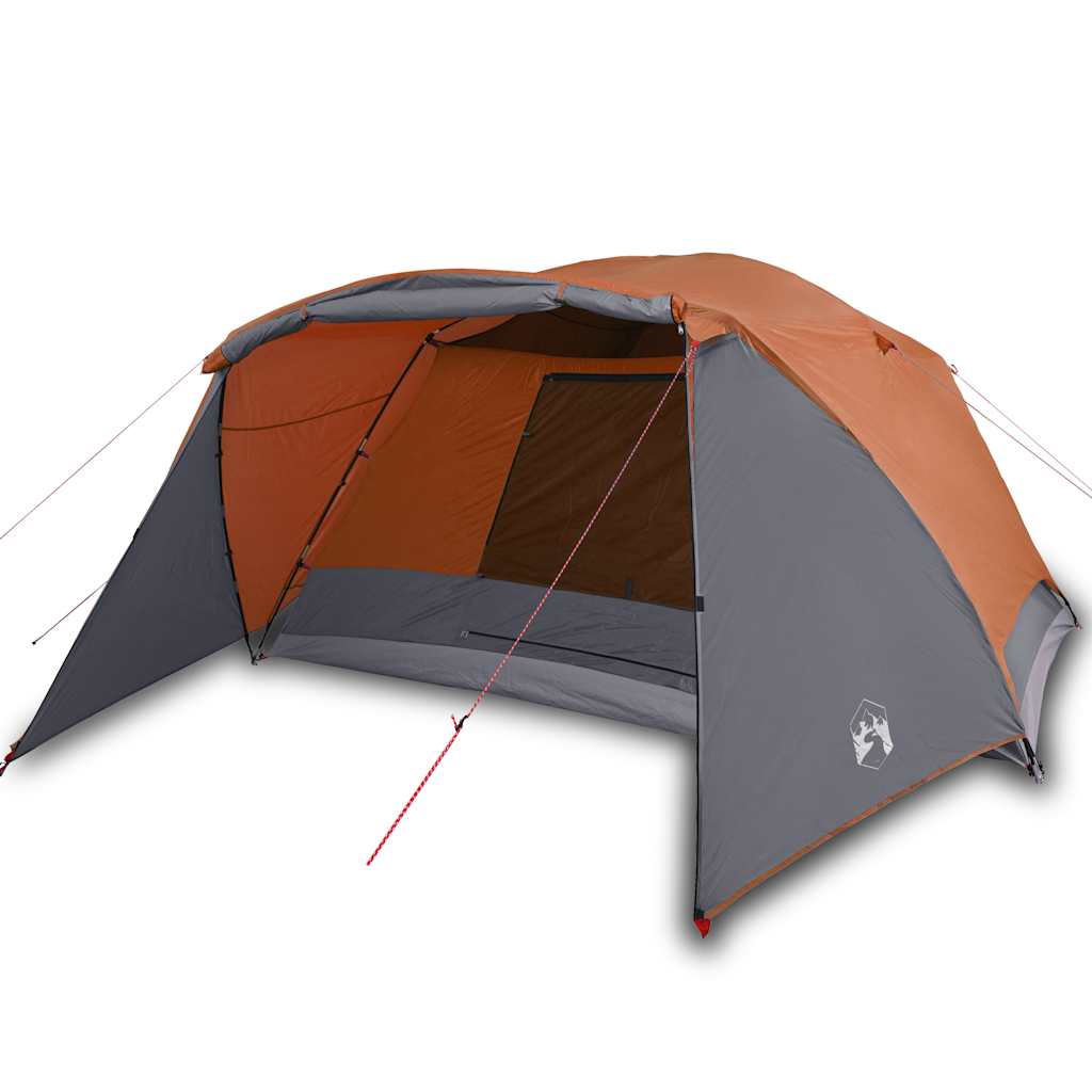 Tente VidaXL avec auvent 4 personnes imperméable orange