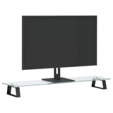 Vidaxl Monitor Stand 80x20x8 cm Verre durcie et noir métal - afbeelding 3