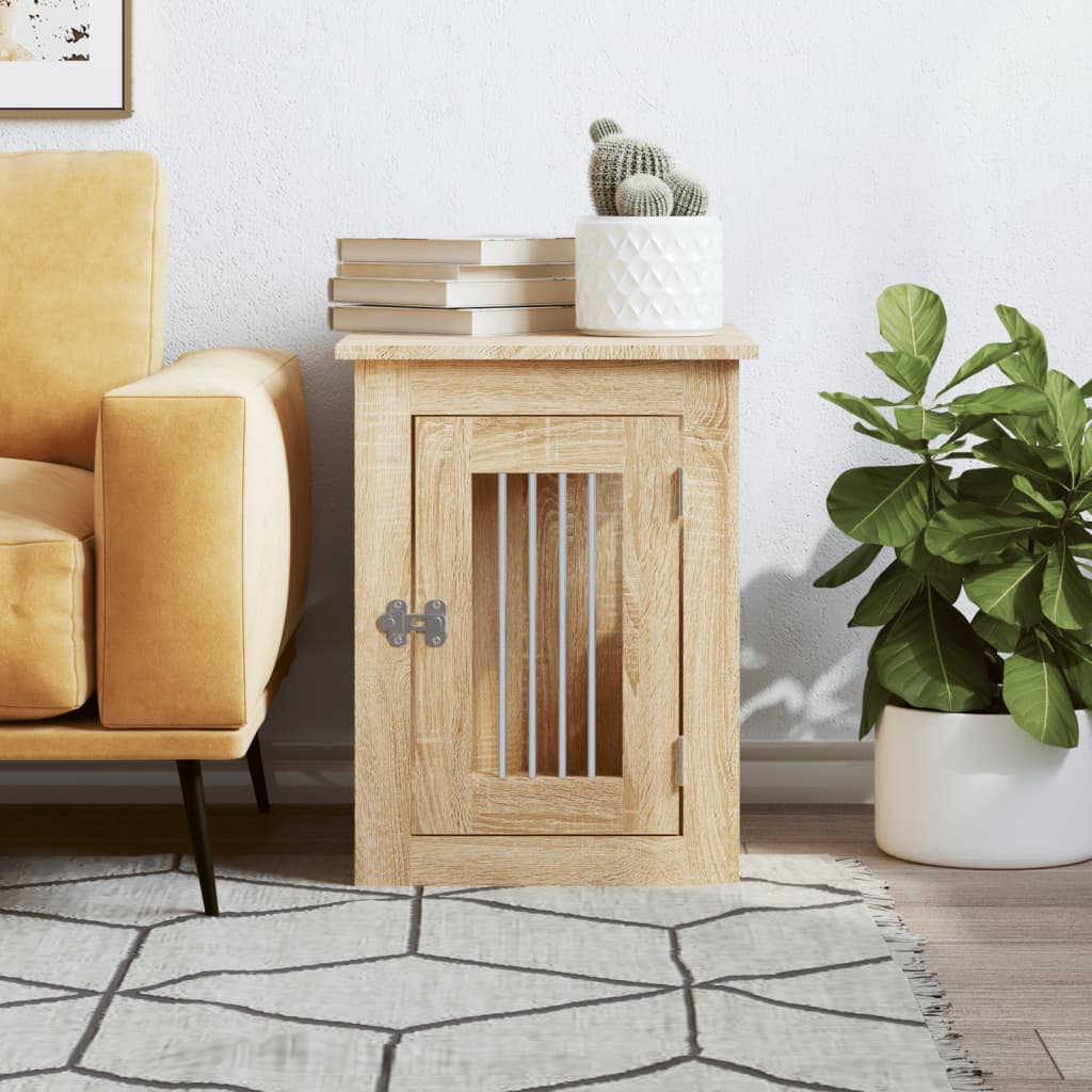 Vidaxxl cage pour chien 45x62x59 cm bois d'ingénierie couleur chêne sonoma