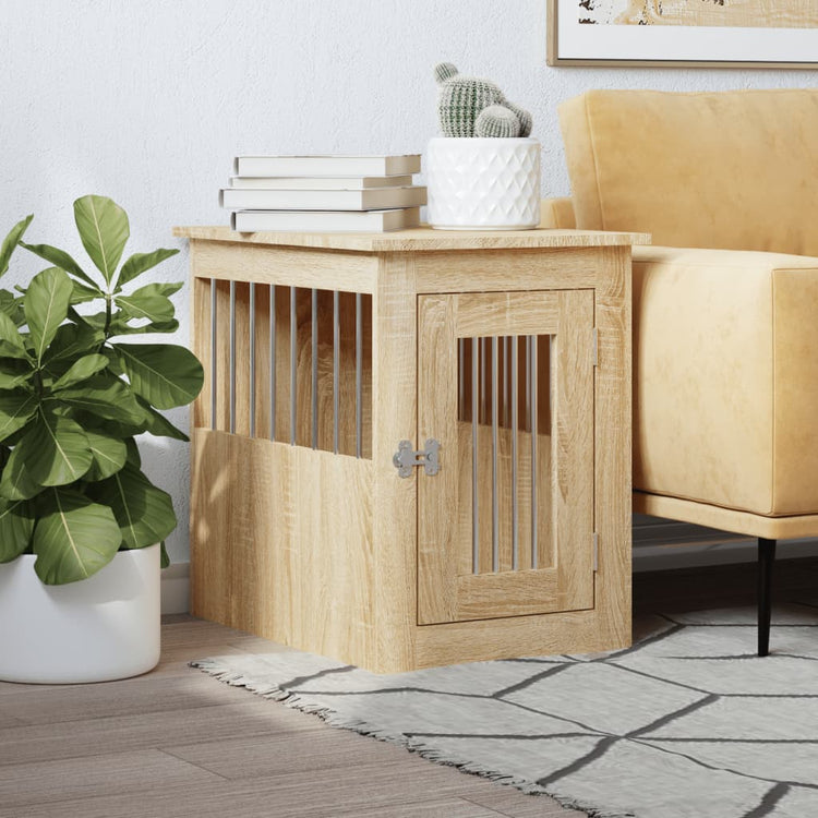 Vidaxxl cage pour chien 45x62x59 cm bois d'ingénierie couleur chêne sonoma