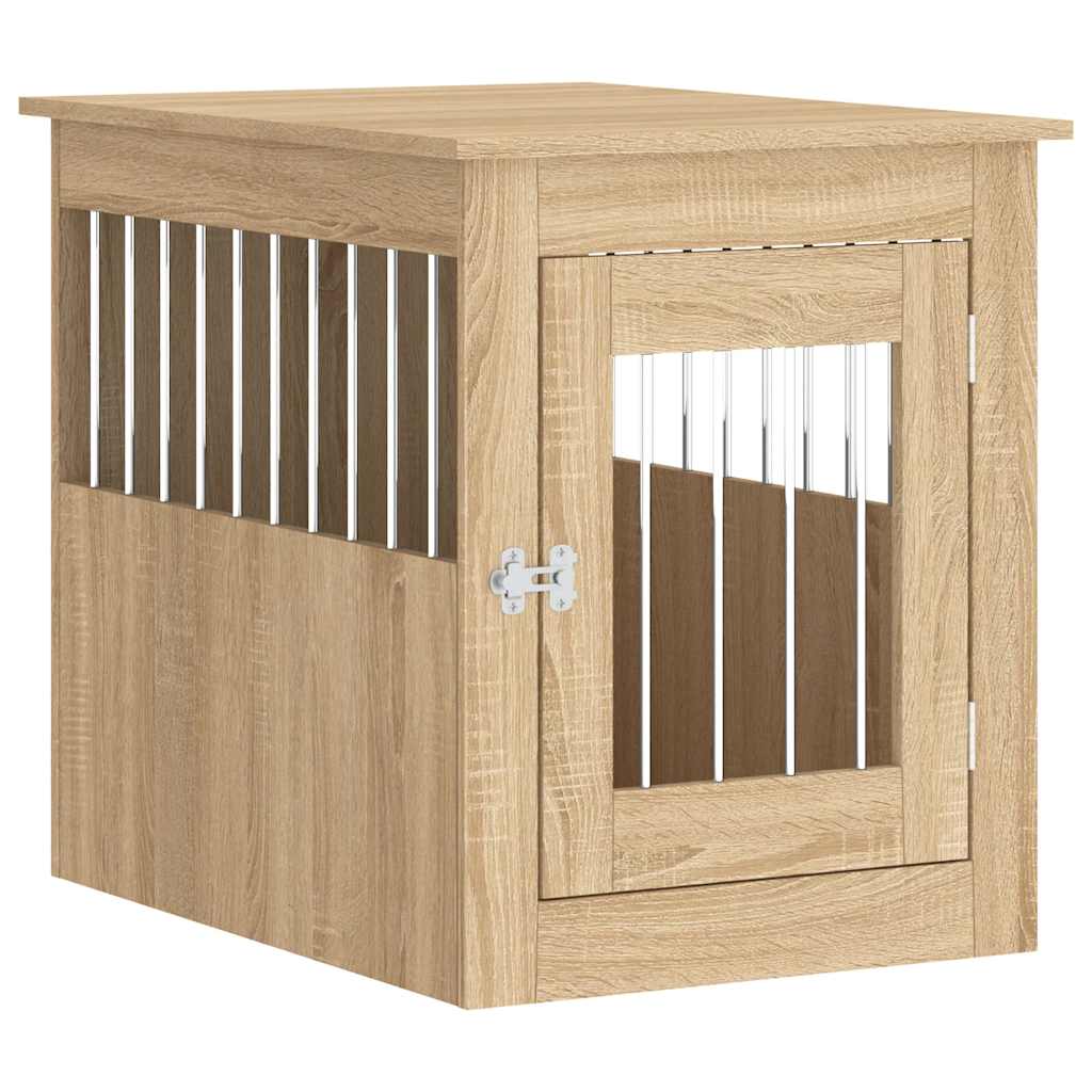Vidaxxl cage pour chien 55x75x65 cm bois d'ingénierie couleur chêne sonoma