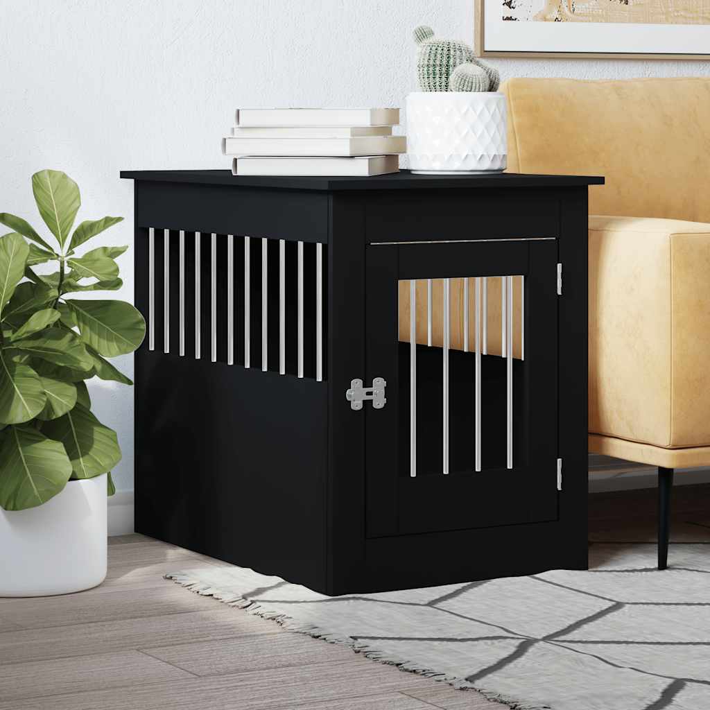 Vidaxl Hondenbench 55 x 80 x 68 cm Black transformé en noir