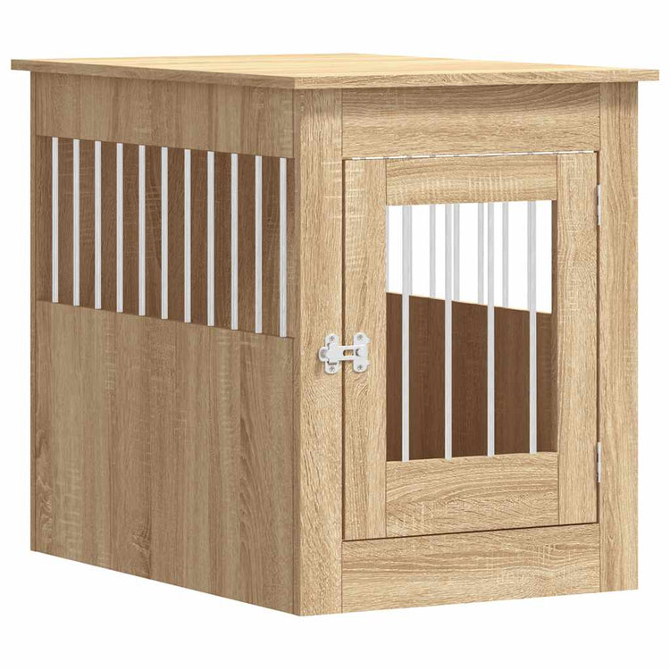 Vidaxl cage pour chien 55 x 80 x 68 cm en bois d'ingénierie couleur chêne sonoma
