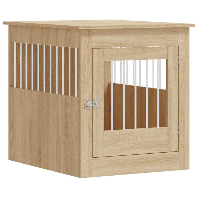 Vidaxxl cage pour chien 64,5x80x71 cm bois d'ingénierie couleur chêne sonoma