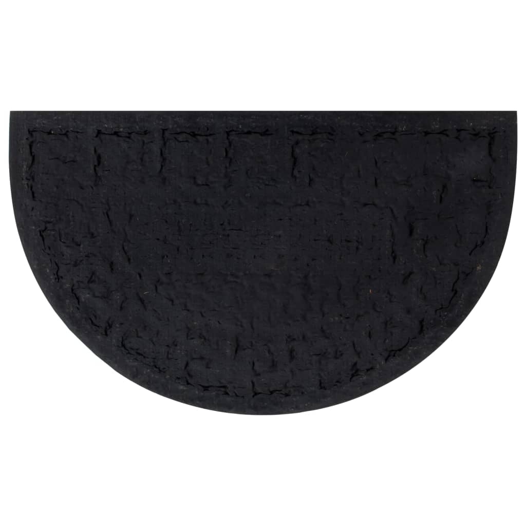 Vidaxx paillasson semi-circulaire 45x75 cm caoutchouc et fibre de coco