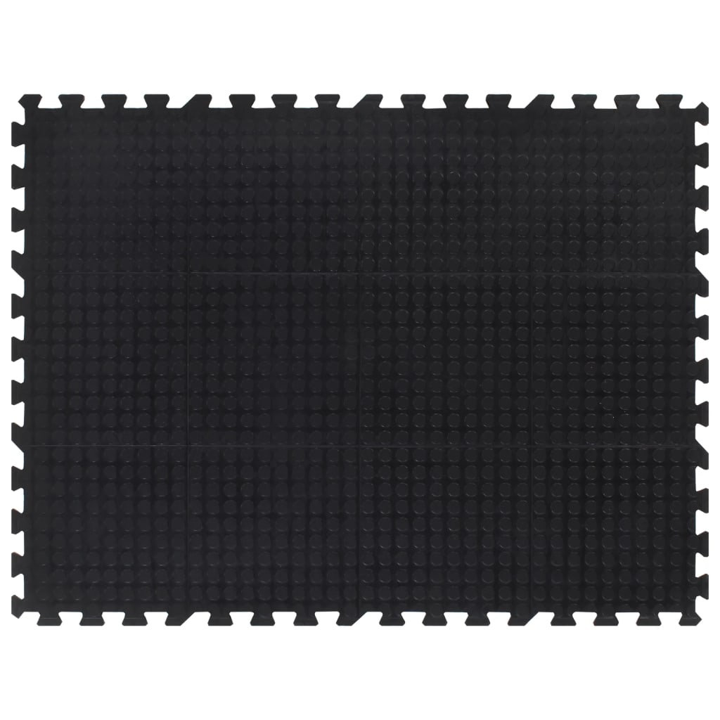 Vidaxl Rubbert Tile 12 mm 90x120 cm noir