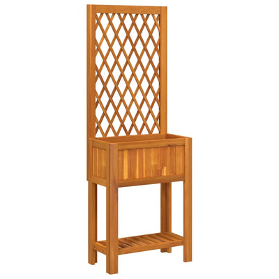 Planteur vidaxl avec latte et étagère 55x29.5x152 cm Acaciahout