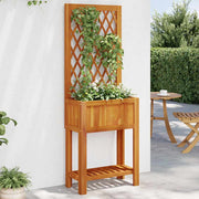 Planteur vidaxl avec latte et étagère 55x29.5x152 cm Acaciahout - afbeelding 1