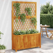 Jardinière Vidaxl avec latwerk 100x32x165 cm ACACIAHOUIL solide - afbeelding 1