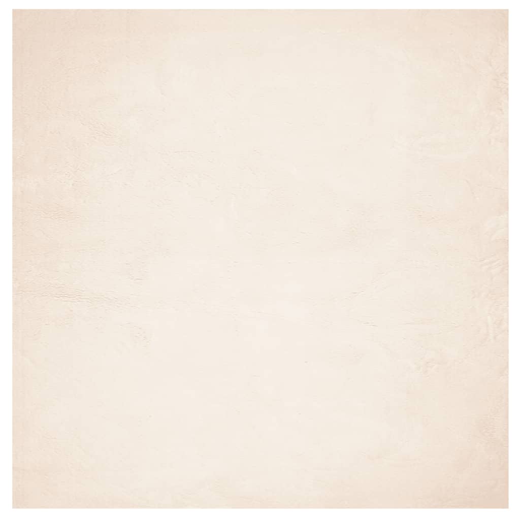 Tapis Vidaxl Huarte Low -Pile Soft Soft Lavable 120x120 cm Beige