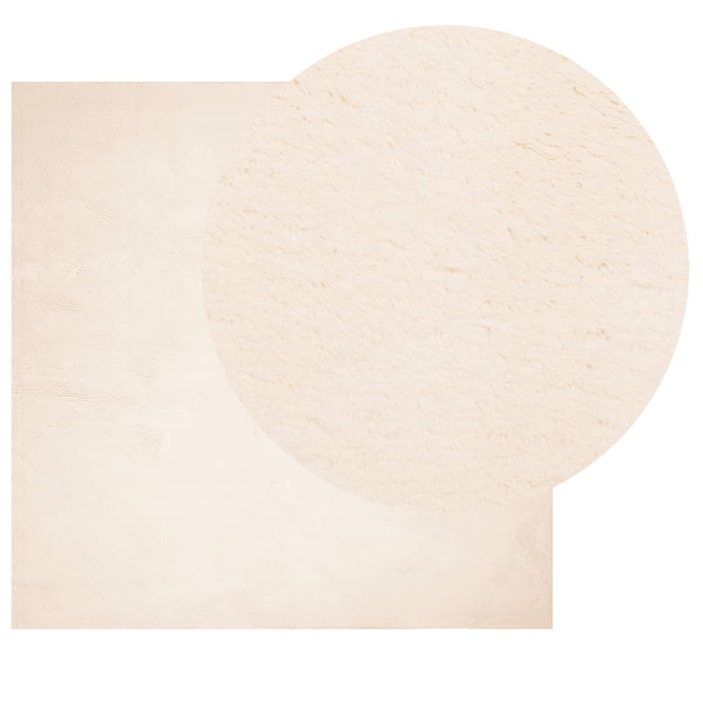 Tapis vidaxl Huarte Low -pole Soft Soft Lavable 160x160 cm beige