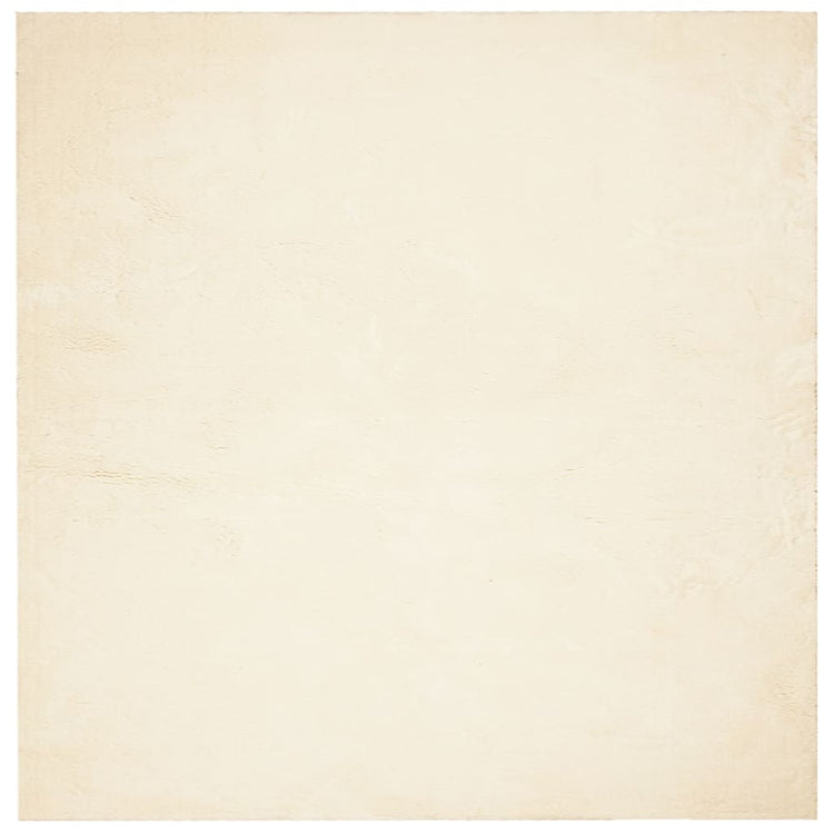 Tapis Vidaxl Huarte Low -Pile Soft Soft Lavable 160x160 cm Crème