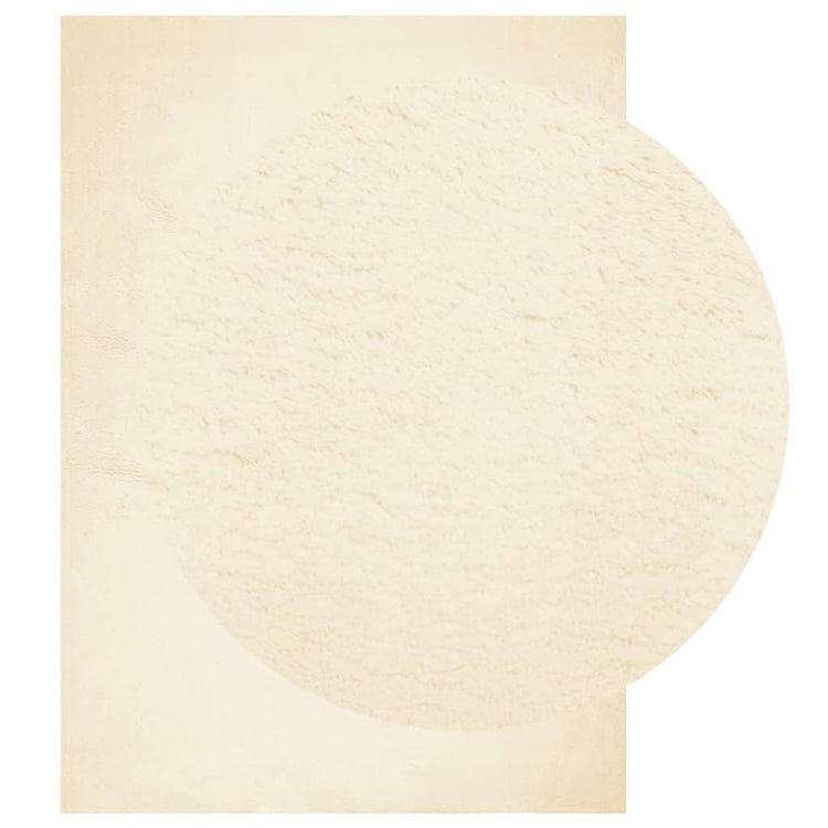 Tapis Vidaxl Huarte Low-Pole Soft Soft Washable 200x280 cm Crem