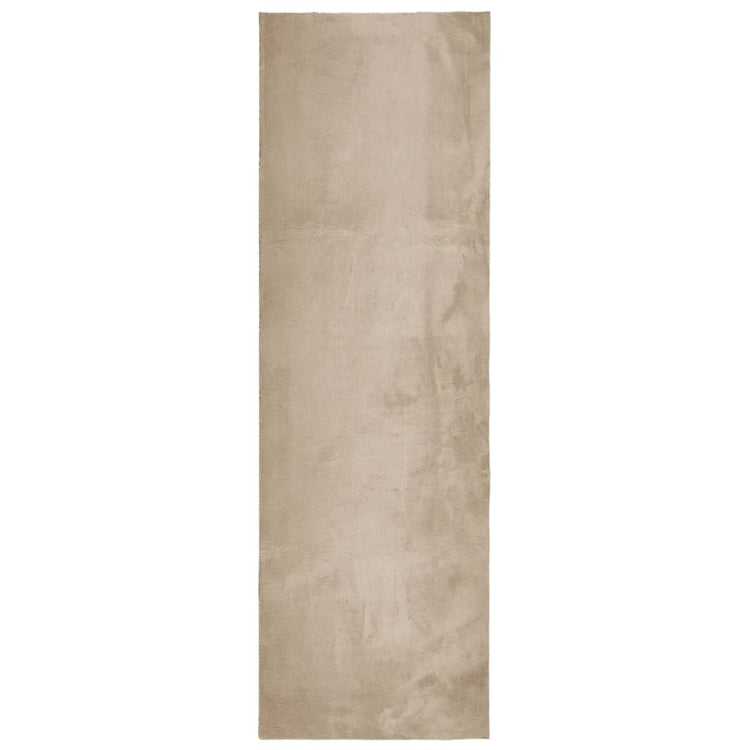 Tapis vidaxl Huarte Low -pole Soft Soft lavable 80x250 cm Sable -Colore