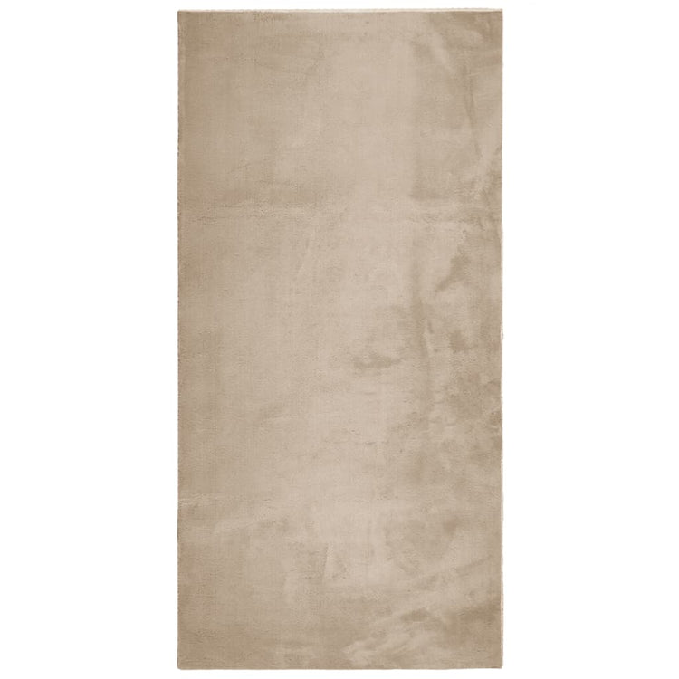 Tapis vidaxl Huarte Low-Pole Soft Soft lavable 100x200cm Sable -Colored