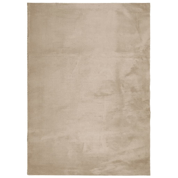 Tapis vidaxl Huarte Low-Pole Soft Soft Lavable 200x280cm Sable -Colored