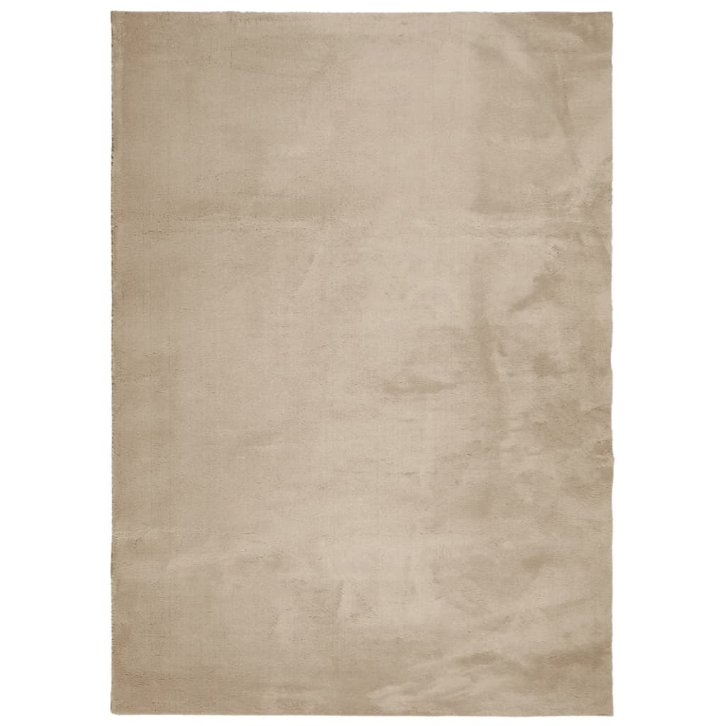 Tapis vidaxl Huarte Low -pole Soft Soft Washable 240x340cm Sable -Colored