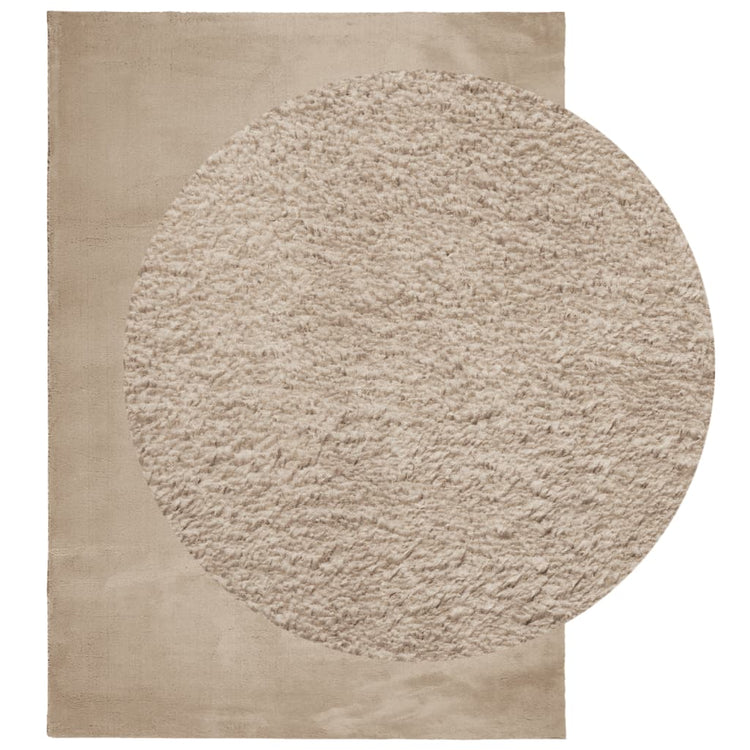 Tapis vidaxl Huarte Low -pole Soft Soft Washable 240x340cm Sable -Colored