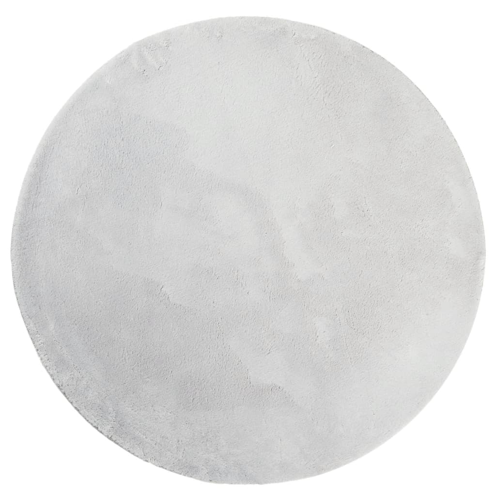 Tapis vidaxl Huarte Low-Pole Soft Lavable Ø 100 cm Gray