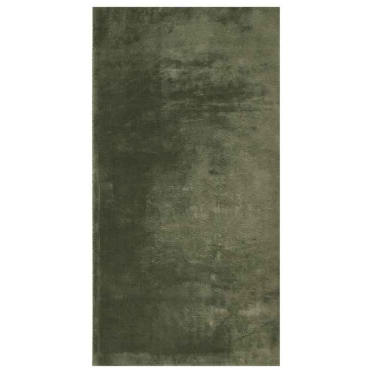 Tapis Vidaxl Huarte Low-Pole Soft Soft Washable 60x110 cm Green Forest