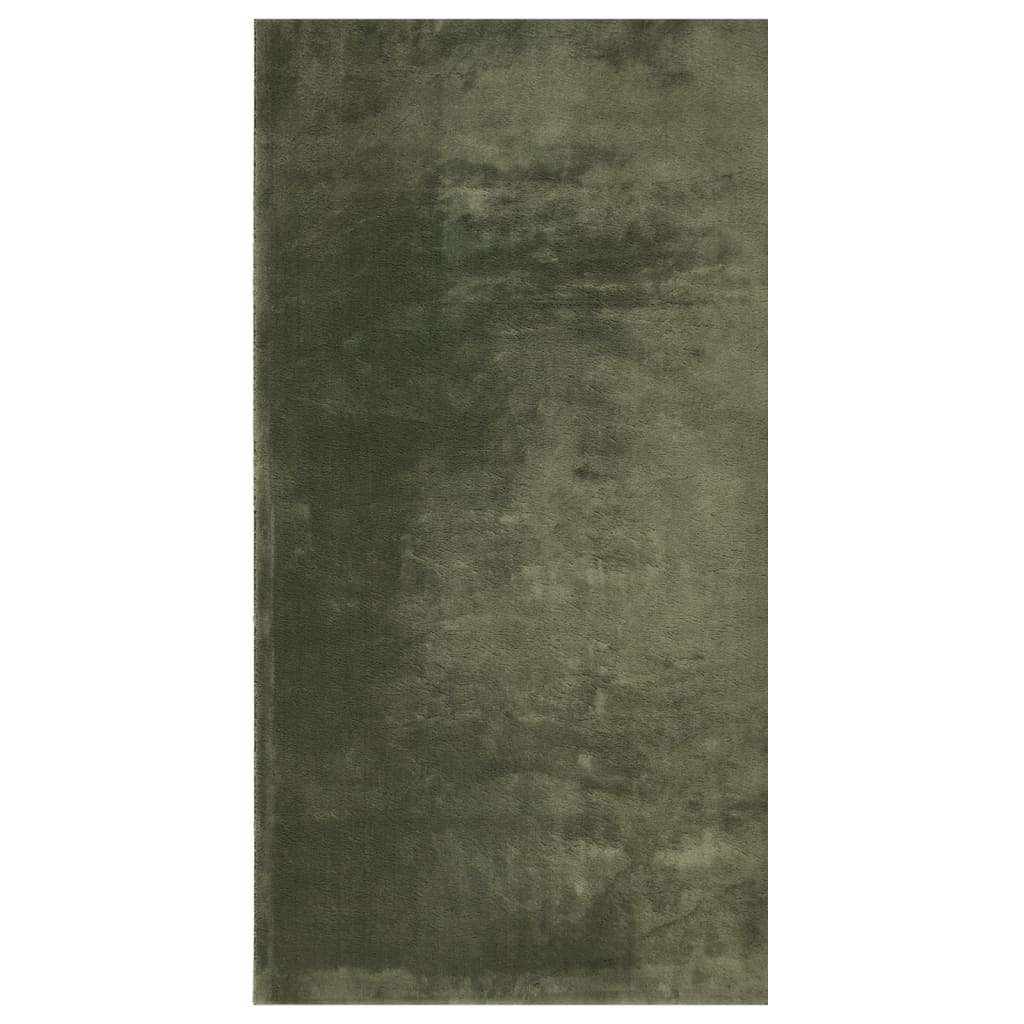 Tapis Vidaxl Huarte Low -pole Soft Soft lavable 80x150 cm vert forêt
