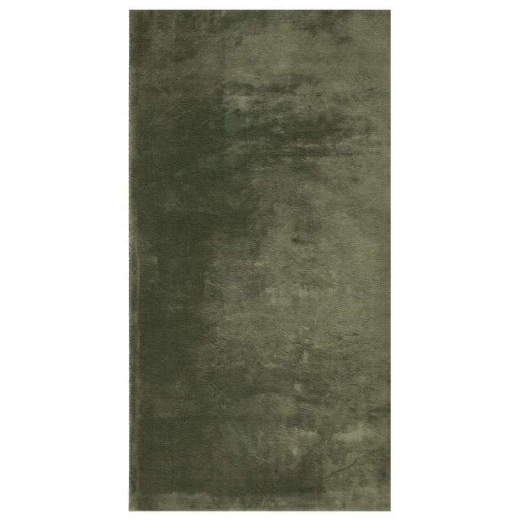 Tapis Vidaxl Huarte Low -pole Soft Soft lavable 80x150 cm vert forêt