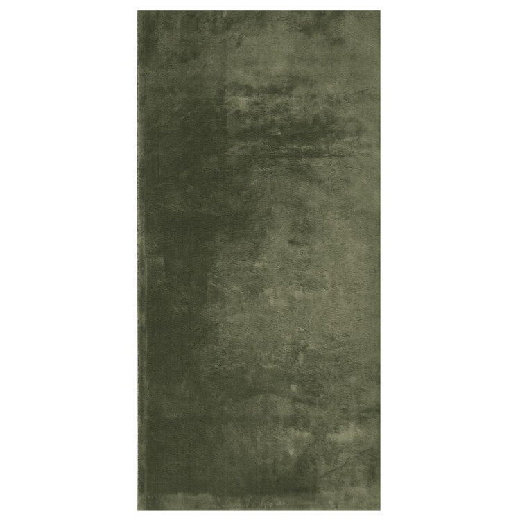 Tapis Vidaxl Huarte Low-Pole Soft Soft Lavable 100x200 cm Green Forest