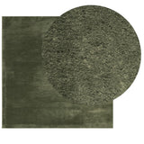 Tapis Vidaxl Huarte Low-Pole Soft Soft Lavable 120x120 cm Green Forest - afbeelding 3