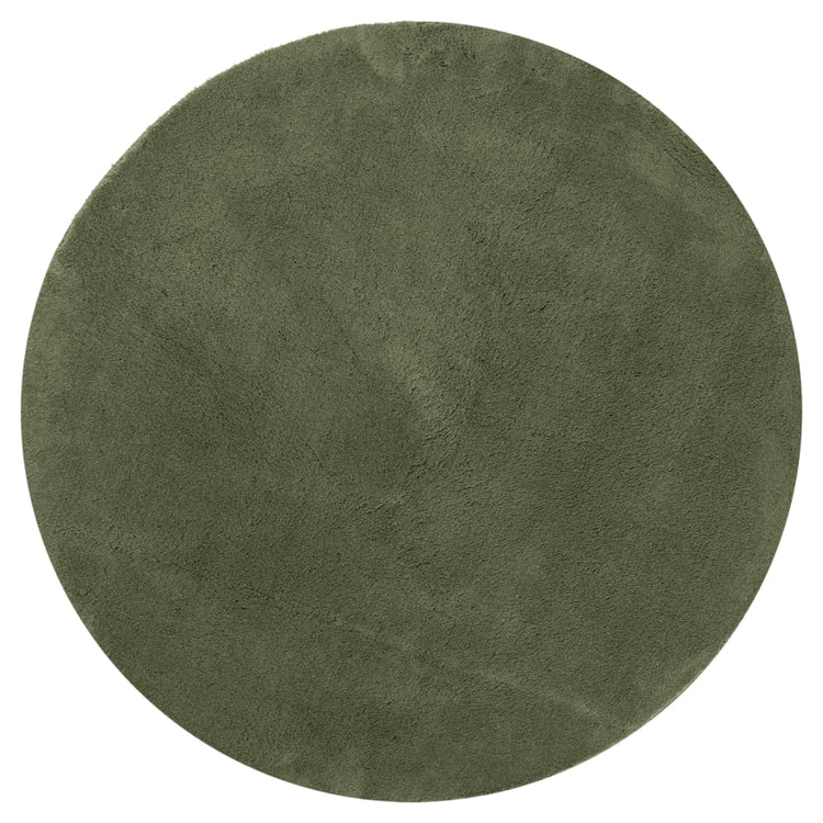 Tapis vidaxl Huarte Low -pole Soft Soft Lavable Ø 80 cm Green Forest
