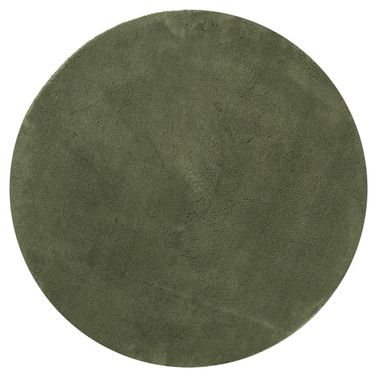 Tapis Vidaxl Huarte Low -pole Soft Soft Lavable Ø 120 cm Green Forest