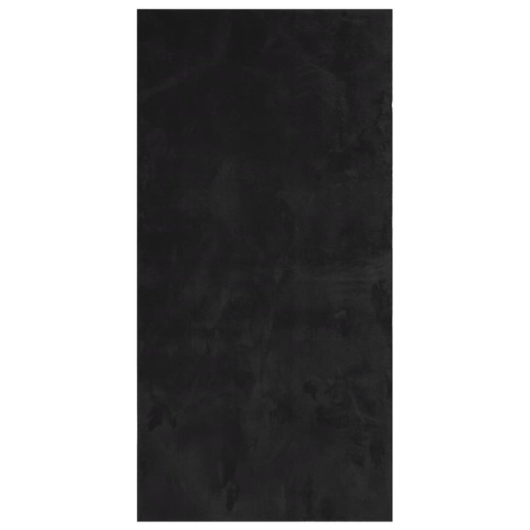 Tapis vidaxl Huarte Low-Pole Soft Soft Lavable 100x200 cm noir