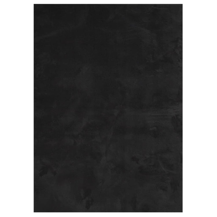 Tapis Vidaxl Huarte Low -Pile Soft Soft Lavable 120x170 cm noir
