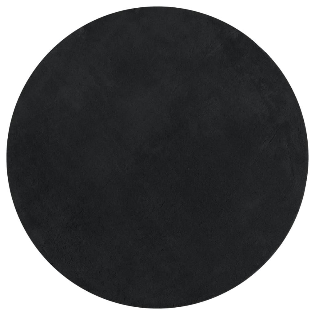 Tapis vidaxl Huarte Low -pole Soft Soft Washable Ø 100 cm noir