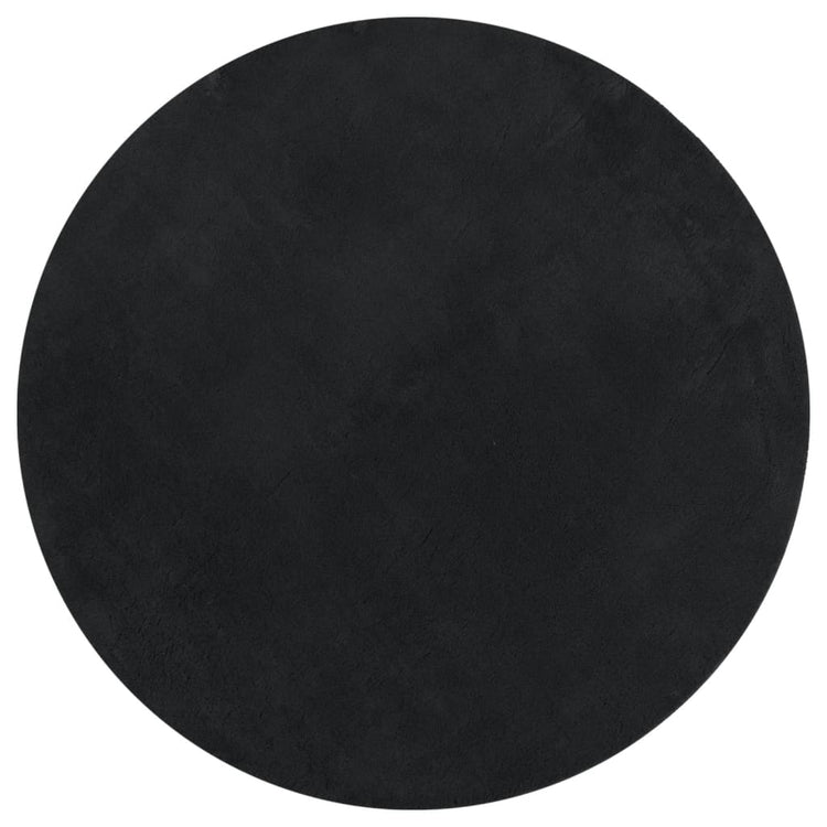 Tapis vidaxl Huarte Low -pole Soft Soft Washable Ø 100 cm noir
