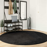 Tapis vidaxl Huarte Low-Pole Soft Lavable Ø 200 cm noir - afbeelding 1